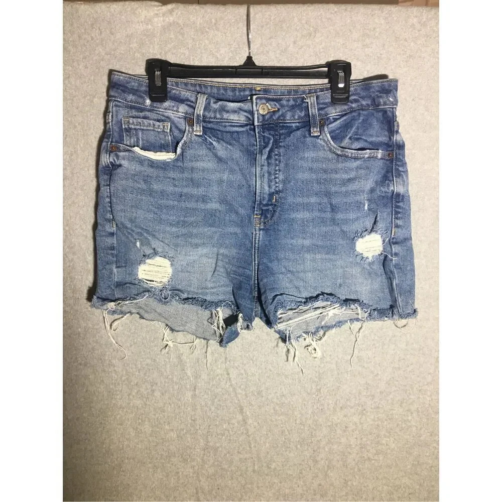 Womens Old Navy Shorts Distressed O.G. Straight High Rise Summer Spring